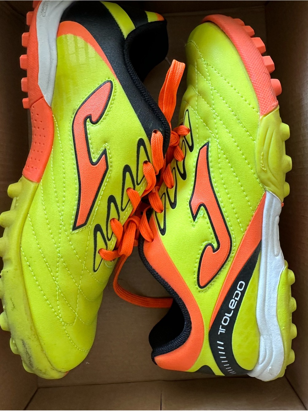 Kids' Toledo Turf Soccer Shoes - Neon Yellow/Orange